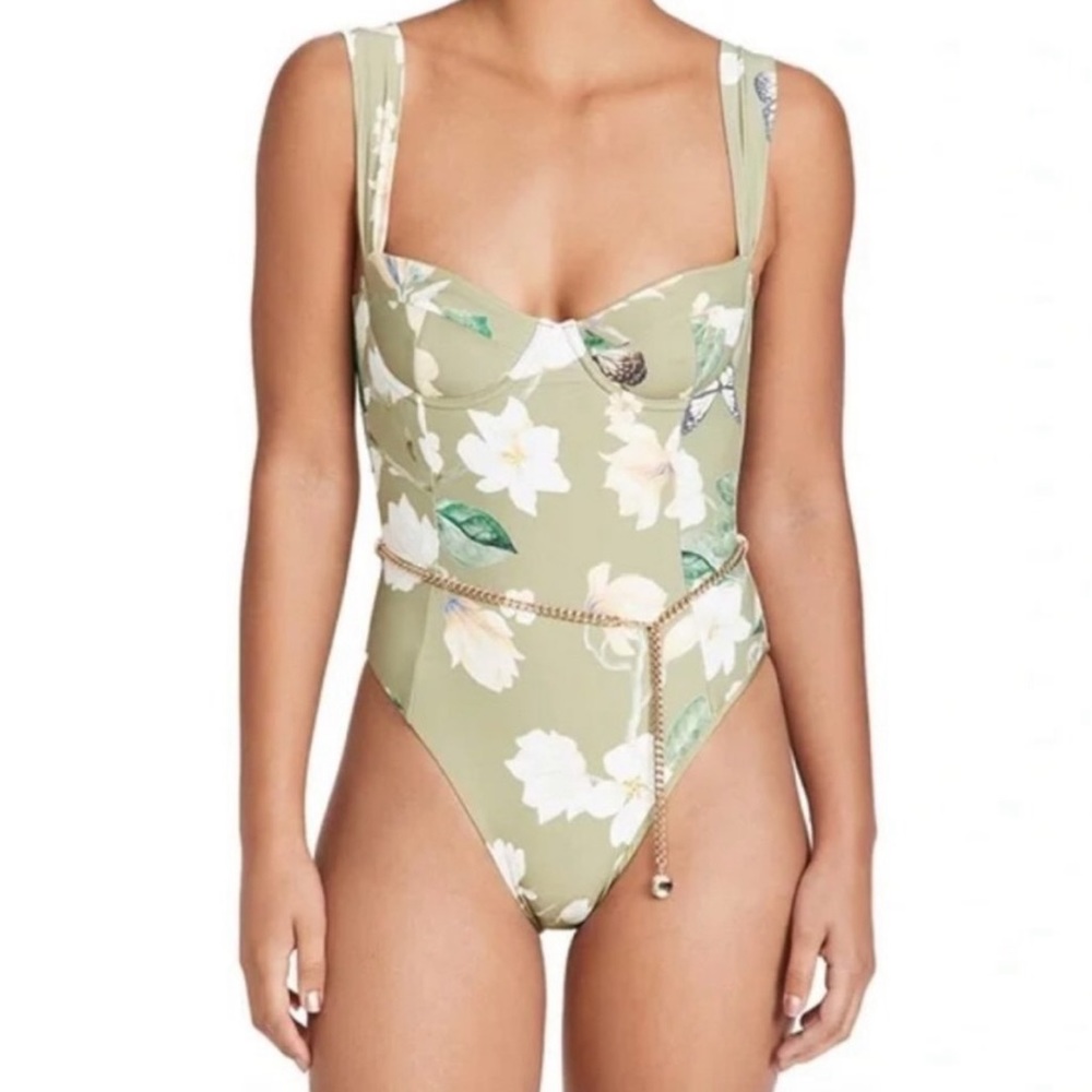 WeWoreWhat Vintage Danielle One Piece - Sage Floral
